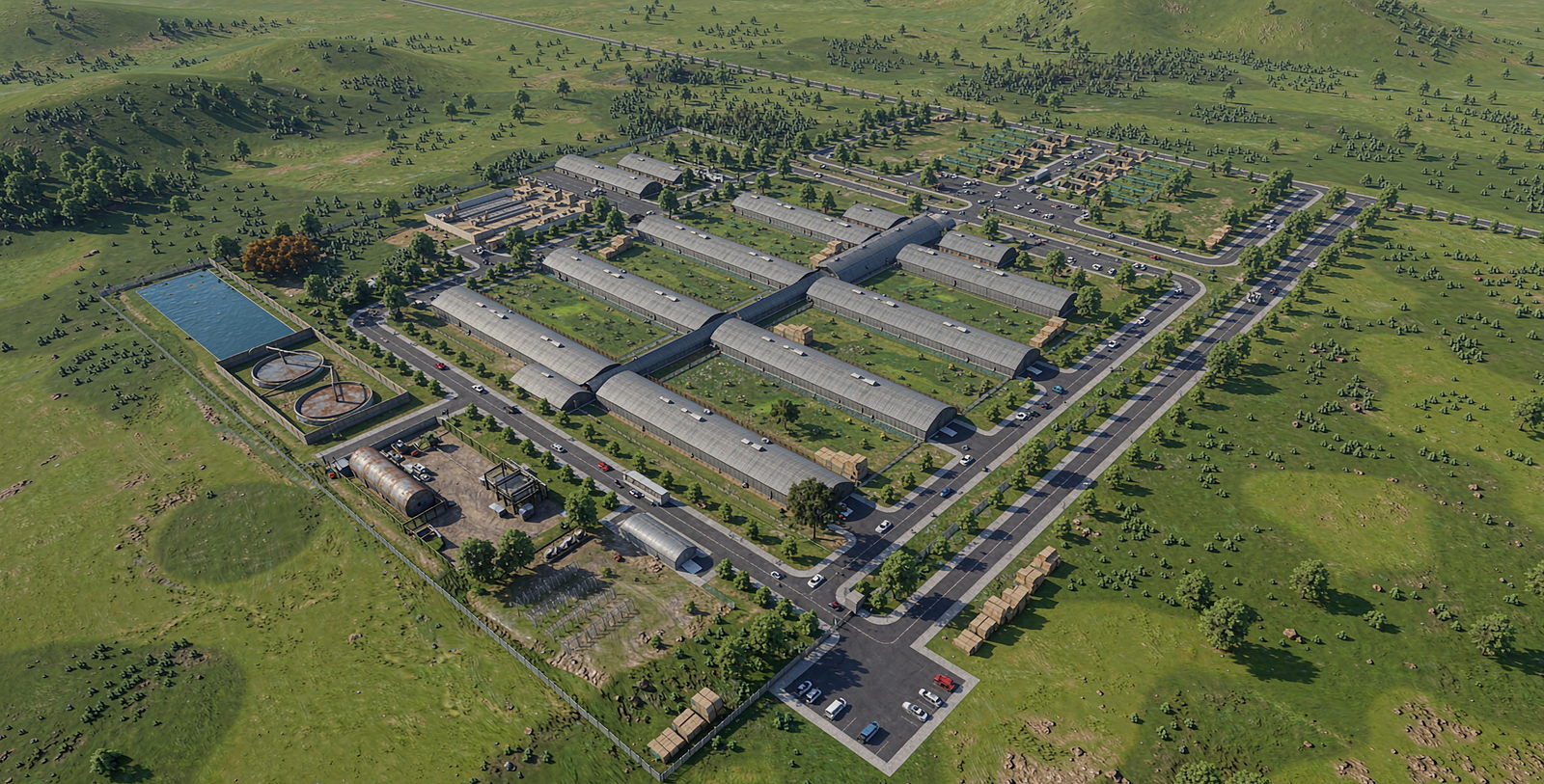 Architectural visualization of the planned 600-cow Ugtaaltsaidam farm complex